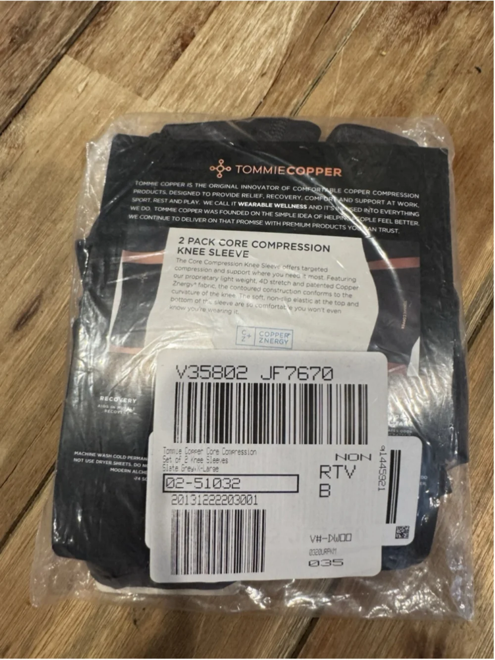 Tommie Copper Knee Compression Sleeve 15-20 mmHg Copper M Slate Gray Support